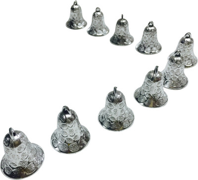 

Priyankish Xmas Silver Ornamental Bells Pack of 10
