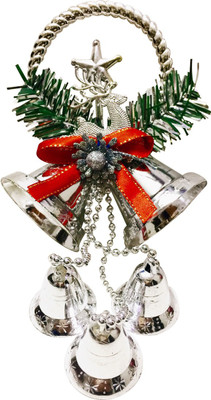 Priyankish Christmas Tree 1 Shaandaar Silver Bells Hanging Ornaments Pack of 1
