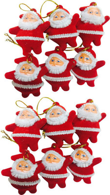 

Nxt Gen 12 MINI SANTA CLAUSE FOR DECORATION Hanging Ornaments Pack of 12