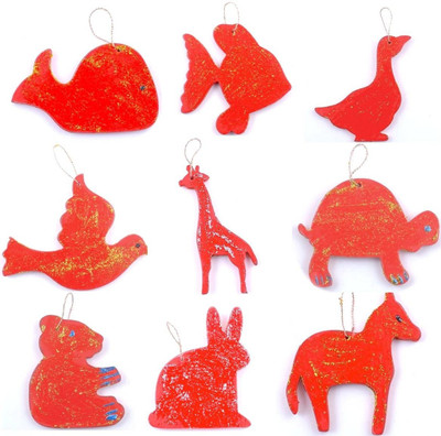 

Purpledip chrcombo07 Hanging Ornaments Pack of 9