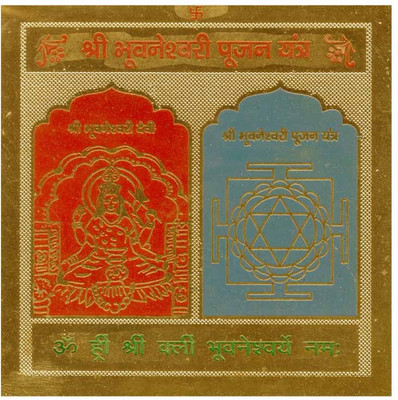 numeroastro Shri Bhuvaneshwari Yantra Gold Plated Brass Yantra(Pack of 1)