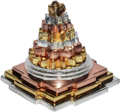Real Seed Brass Pyramid for Positive Energy Panchdhatu Meru Shree Brass Yantra(Pack of 1)