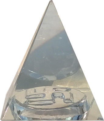 Mann Retails Crystal pyramid for positive energy and vastu correction with swastik symbol Glass Yantra(Pack of 1)