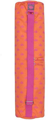 

Kanyoga Om Padma Pink Lotus Printed Yoga Mat Bag (70 x 28 x 15 x 15 CM) (LxWxHxD cm) Yoga Blocks(Multicolor Pack of 1), Orange and pink
