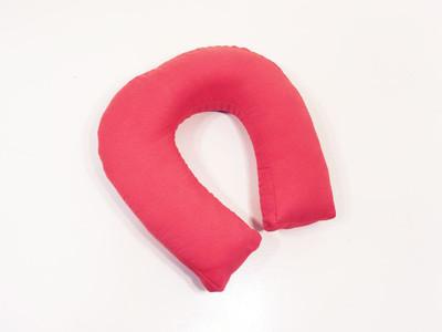 

Kanyoga Made Of Seude Fabric Memory Foam Filling Relaxing Travel Neck Pillow (29cm x 10cm x 6cm) Yoga Blocks(Red Pack of 1)