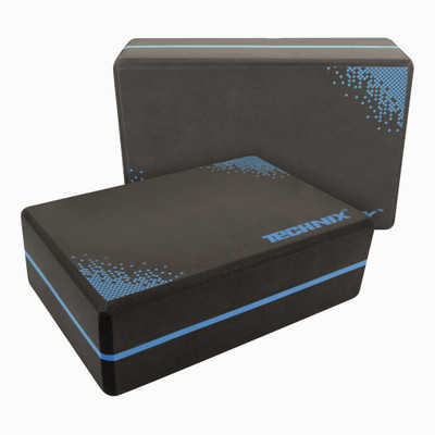 

Technix BRICK PRINTED Yoga Blocks(Multicolor Pack of 2), Grey blue