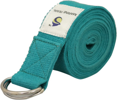 

Marine pearl Super Soft 8Ft Organic Cotton Yoga Strap Cotton Yoga Strap(Blue), Turquoise