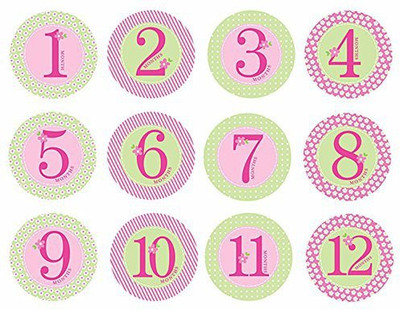 

Pearhead Baby Milestone, Pink Yoyo Friction Sticker(Pack of 12)