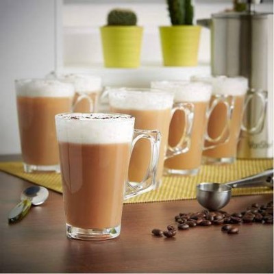 Staify Pack of 6 Glass Cup of Tea and Coffee Also For Hot Milk