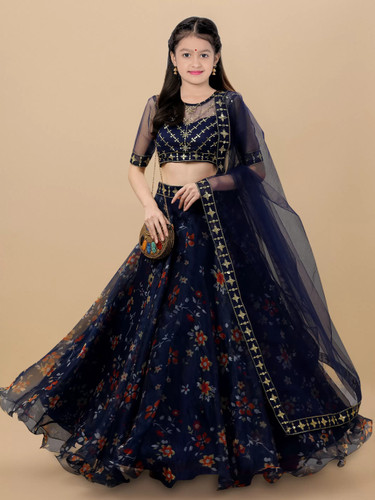 Buy E Ethnic Store Lehenga Choli For Girls [ 9 to 14 years] (2-3 Years,  dark pink) at Amazon.in