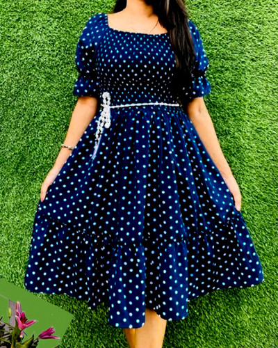 Blue frocks for ladies store