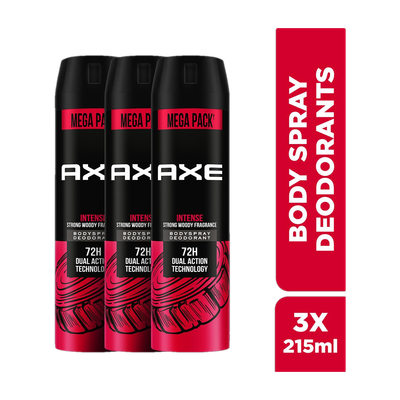 AXE intense Body Spray - For Men 645 ml, Pack of 3