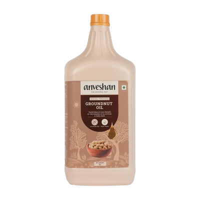 Anveshan Wood Cold Pressed Kacchi Ghani Groundnut Oil 2 L