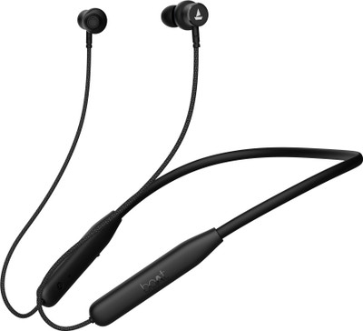 boAt Rockerz 110 with 40 HRS Playback, ENx Technology, Beast Mode & ASAP Charge Bluetooth Headset Black, In the Ear