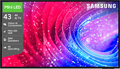 Vision AI 108 cm (43 inch) Ultra HD (4K) Mini LED Smart Tizen TV 2026 Edition with Vision AI Companion 30W Powerful Speakers Mini LED HDR Pure Spectru