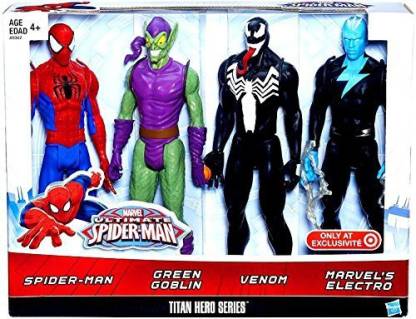 MARVEL Ultimate Spiderman Titan Hero Series Spiderman Vs Villains -  Ultimate Spiderman Titan Hero Series Spiderman Vs Villains . Buy Spiderman,  Green Goblin, Venom, Marvel