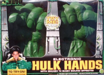 hulk hands toy with sound