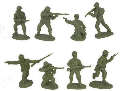340 pcs Military Plastic Toy Soldiers Army Men Green Tan 1:72 Figures 12 Poses 