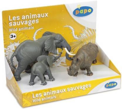 Papo Wild Animals Box Set 3 With 3 Animals Elephantelephant - Wild Animals  Box Set 3 With 3 Animals Elephantelephant . Buy Elephant, Rhinoceros toys  in India. shop for Papo products in India. 