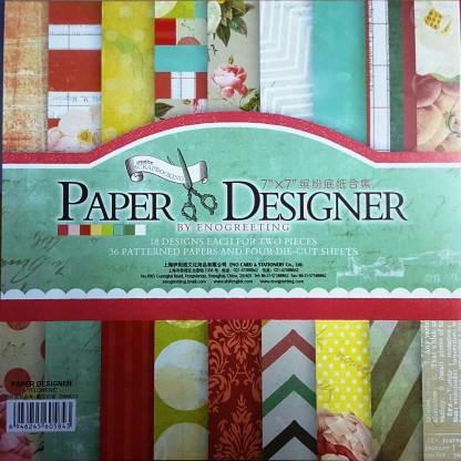 Gnognauq 40Pcs Multi-Colored Designer Paper Decorative Craft Paper for Creative Scrapbooking and Cards,7’’X7” DSM013 