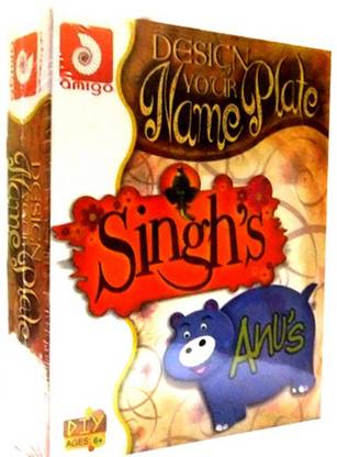 Amigo Diy Design In Your Name Plate Diy Design In Your Name Plate Shop For Amigo Products In India Toys For 5 15 Years Kids Flipkart Com
