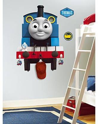 Roommates Rmk1832gm Thomas The Tank Engine L And Stick Giant Wall Decal With 3 Hooks - Thomas The Tank Engine Wall Decals
