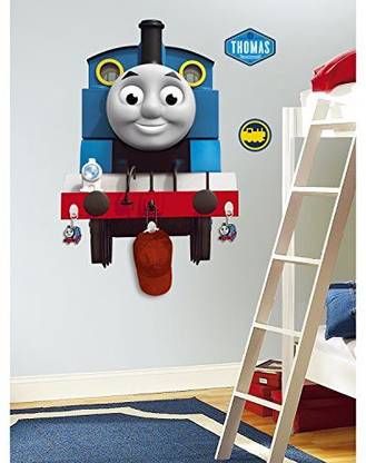 Roommates Rmk1832gm Thomas The Tank Engine L And Stick Giant Wall Decal With 3 Hooks - Thomas The Tank Engine Wall Decals Roommates Rmk1832gm Thomas The Tank Engine L And Stick Giant Wall Decal With 3 Hooks - Thomas The Tank Engine Wall Decals