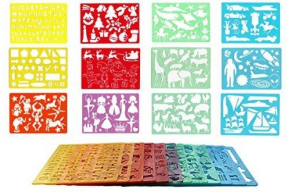 Genie Crafts Disegno stencil  hollow out painting modelli per progetti creativi blessed Dreams Welcome Family Strive Sweet Hope Love  8-pack Wooden Word stencil 