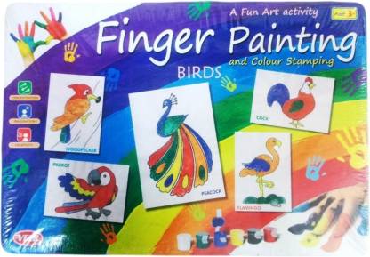 Giftoscope Finger Painting and Colour Stamping - Finger Painting and Colour  Stamping . Buy Peacock, Cock, Parrot, Flamingo, Woodpecker toys in India.  shop for Giftoscope products in India. Toys for 5 -