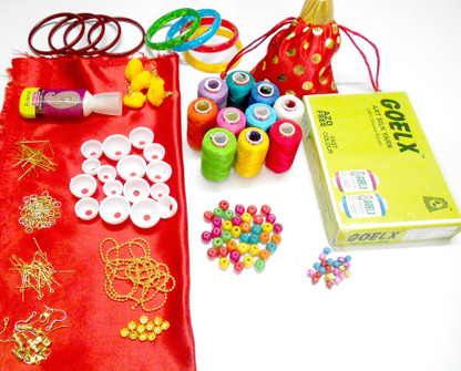 silk thread jewellery making kit flipkart