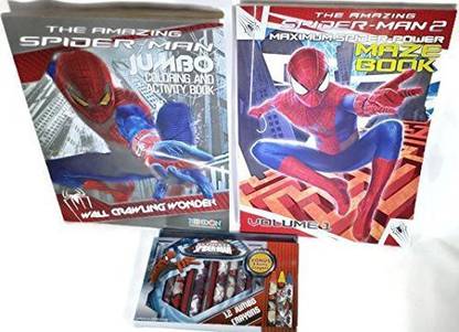 Spiderman Bundle: Ultimate Coloring Book Maze Book and Crayon ...