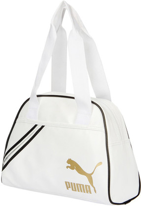 White and gold puma handbag Clearance