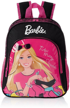 black and pink school bag