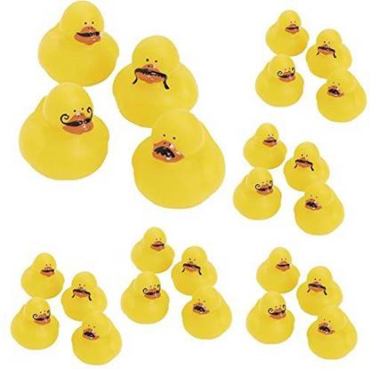 Fun Express Mustache Moustache Rubber Ducks Bath Toy - Mustache