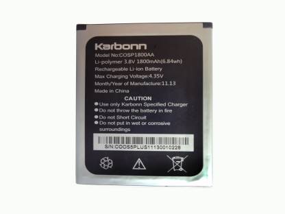 KARBONN Mobile Battery For  Karbonn Titanium S5 Plus
