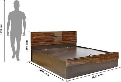 Walnut Finish Cosmo Engineered Wood King Box Bed – Evok