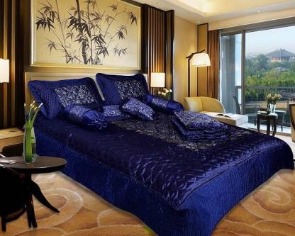 Urban Style Ethnic Raw Silk Queen Sized Bedding Set