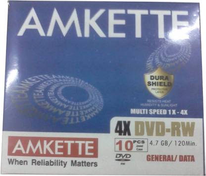 Amkette Dvd Rw 4 7 Gb 4x Jc 10 Pack Amkette Flipkart Com
