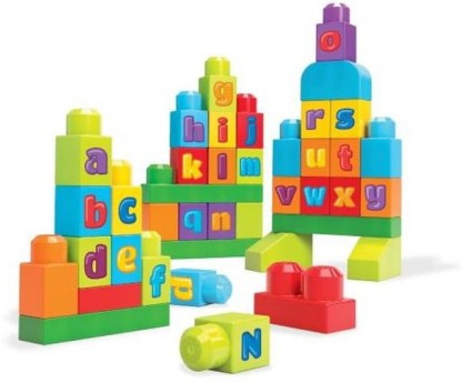 First Builders ABC 40 Pieces Mega Bloks ABC Spell ABC Spell Brand New 
