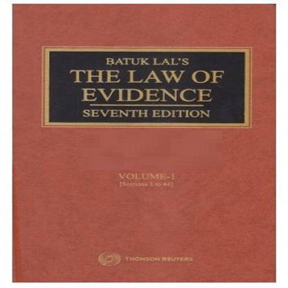 Buy The Law Of Evidence In 2 Volumes By Batuk Lal At Low Price In India