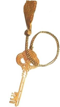 The Bombay Store Bookmark - Intricate Key. Brass Bookmark