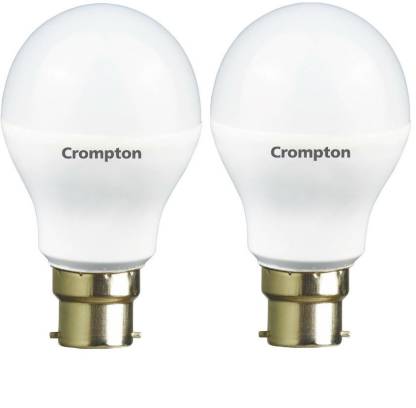 For 139/-(52% Off) Crompton 9 W Standard B22 LED Bulb  (White, Pack of 2) at Amazon India