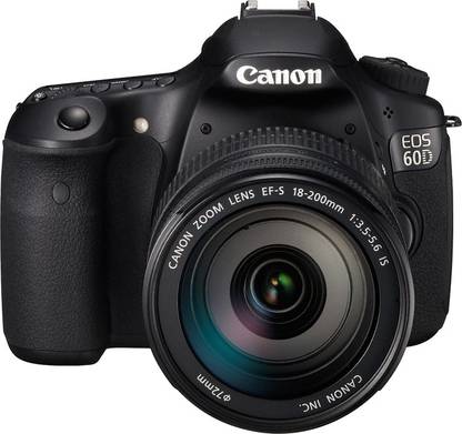 canon eos 60d body with ef s 18 200 mm is iii lens dslr camera