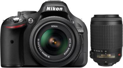 NIKON D5200 DSLR Camera (Body with AF-S 18 - 55 mm VR II + AF-S 55 - 200 mm ED VR II Kit Lens)