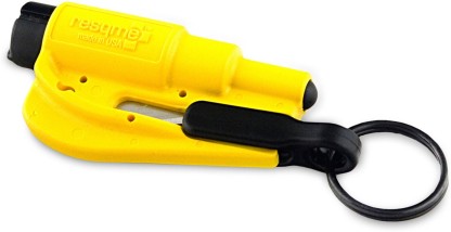 Yellow,1PCS Car Window Breaker Life Saving Escape Rescue Tool Innovative Shoplifemore Emergency Car Escape Tool Keychain 