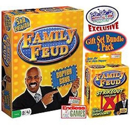 Endless Games Family Feud 5th Edition & Family Feud Strikeout Card Game Delux... 