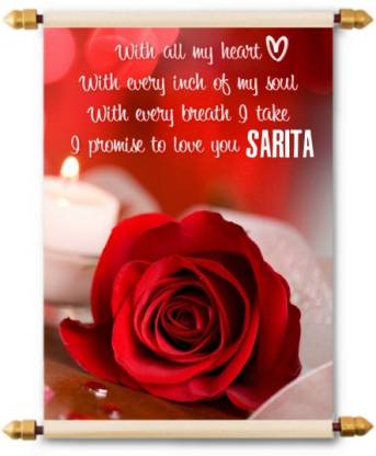 Lolprint I Love You Sarita Scroll Greeting Card Price in India - Buy  Lolprint I Love You Sarita Scroll Greeting Card online at 