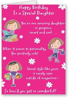 Happy Birthday Daughter Card Images Lolprint Special Daughter Happy Birthday Greeting Card Price In India - Buy  Lolprint Special Daughter Happy Birthday Greeting Card Online At  Flipkart.com