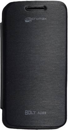 Coverage Flip Cover for Micromax A089 Bolt Coverage Flip Cover for Micromax A089 Bolt - Black