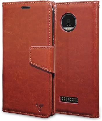 Ceego Flip Cover for Motorola Moto Z Luxuria Wallet Case